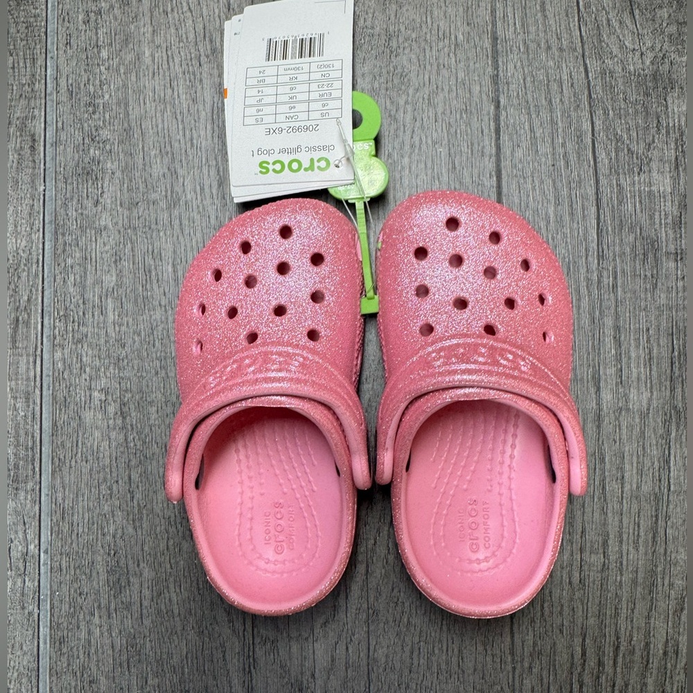 TODDLER classic glitter clog